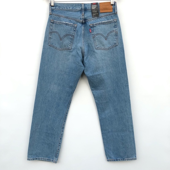 Levi's Wedgie Straight High Rise Distressed Jeans - Picture 3 of 8